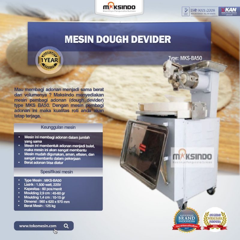 Jual Mesin Dough Devider MKS-BA50 di Medan