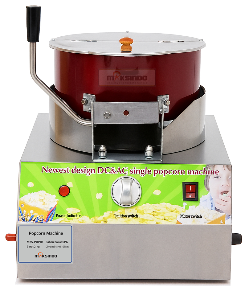 Jual Mesin Popcorn Gas (MKS-POP10) di Medan